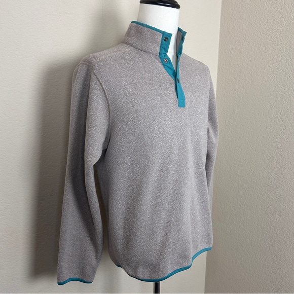 Bonobos Mens Heather Oat Sweater Fleece 1/4 Snap in a size medium. - Picture 2 of 9